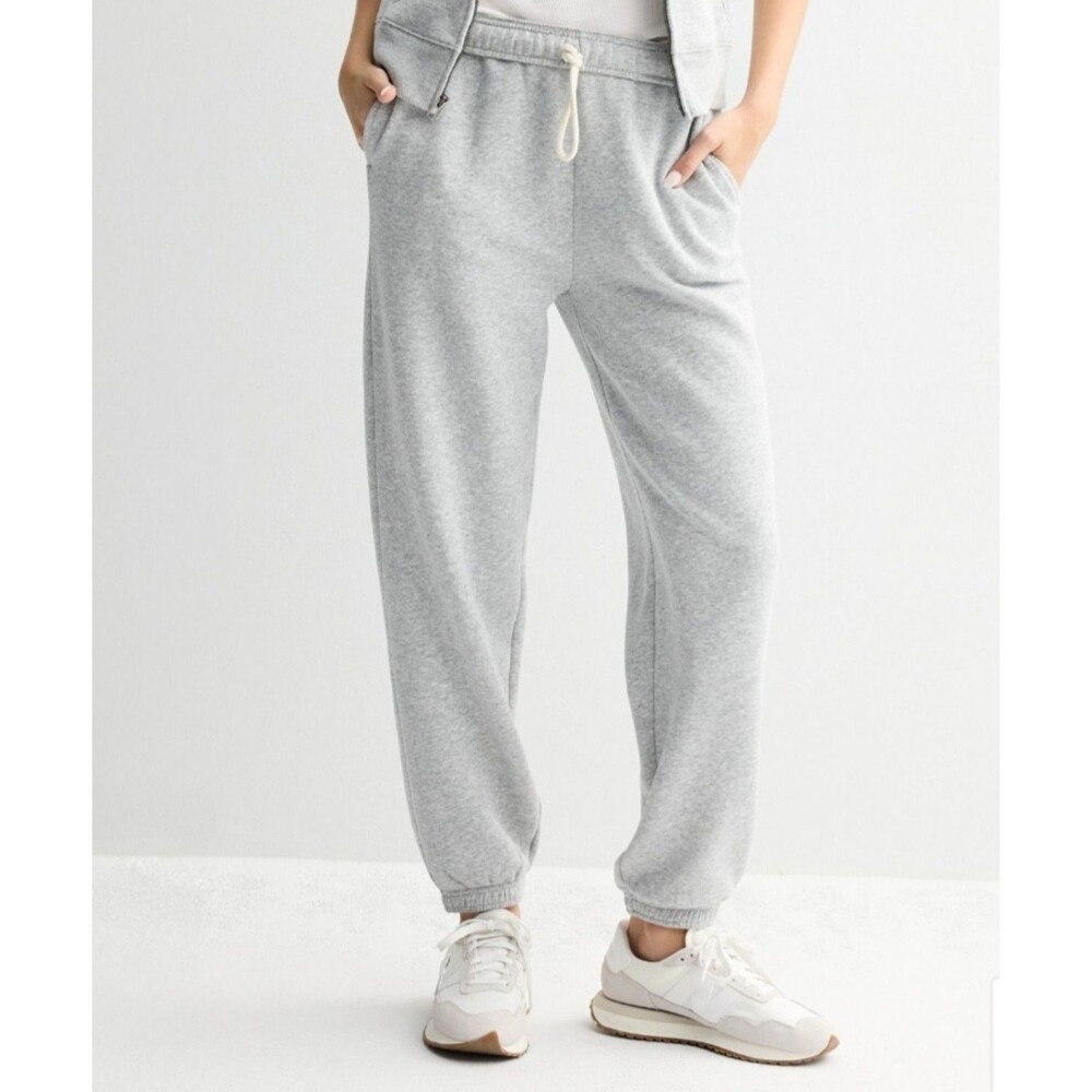 NWT! Juniors SO Heather Gray Foldover Fleece Jogger Pants, Size XS